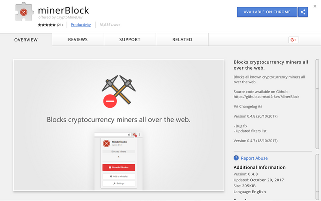 How to blok websites to use your cpu for cryptocurrency
